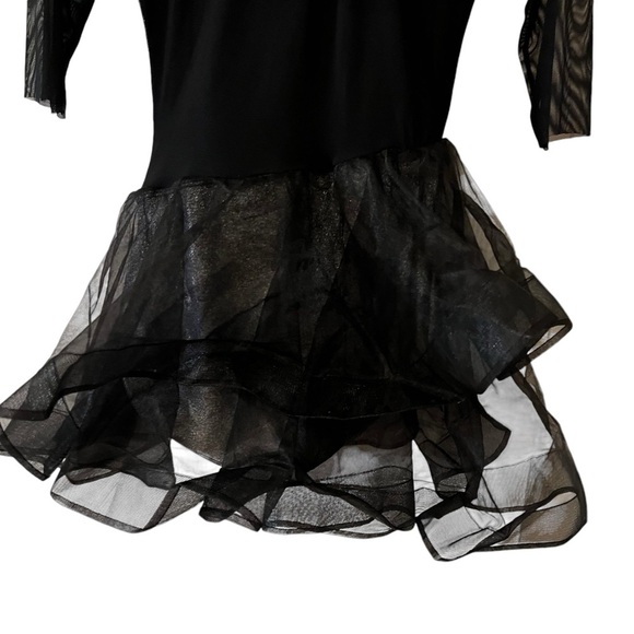 Revolution  Dancewear “Gravitate” Dance Costume Small Adult black mesh tulle - Picture 3 of 15
